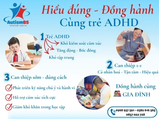 Can thiệp sớm cho trẻ rối loạn tăng động giảm chú ý (ADHD)