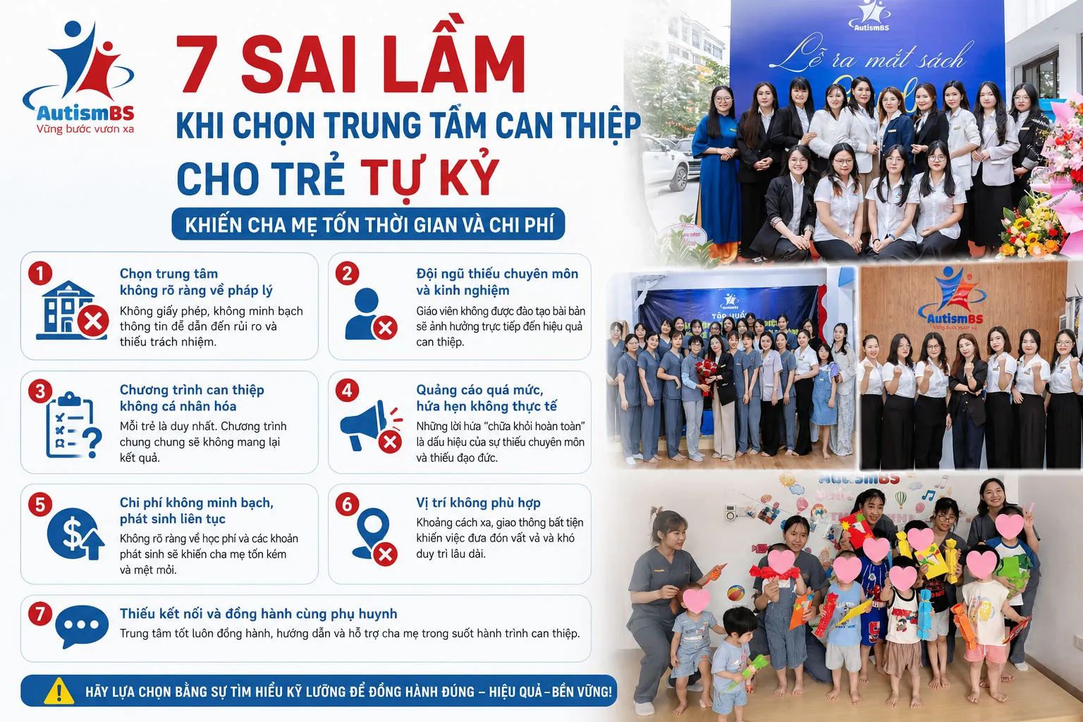 7 sai lầm khi chọn trung tâm can thiệp cho trẻ tự kỷ khiến cha mẹ tốn thời gian và chi phí.