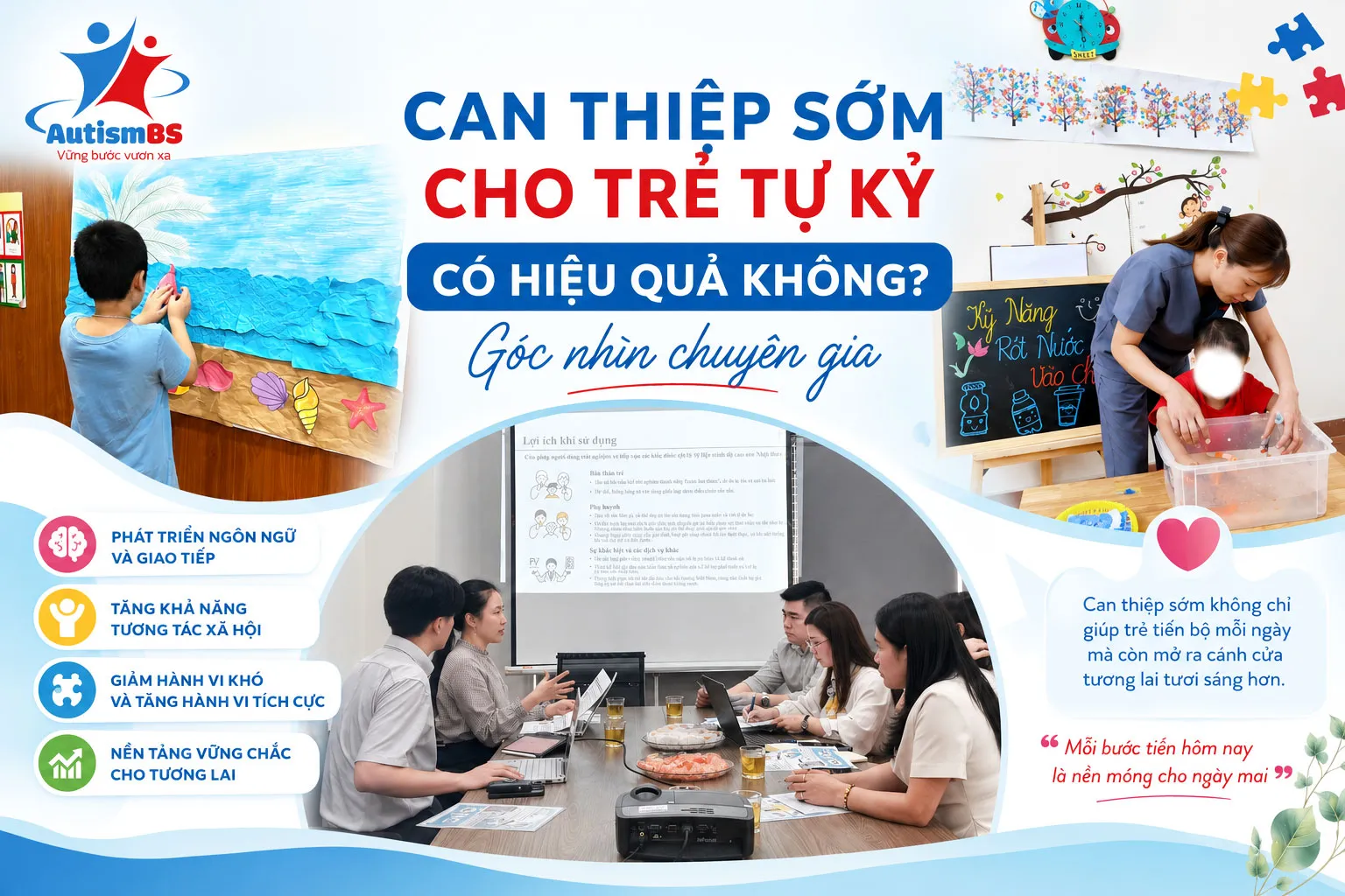 Can thiệp sớm cho trẻ tự kỷ có hiệu quả không? Góc nhìn chuyên gia.