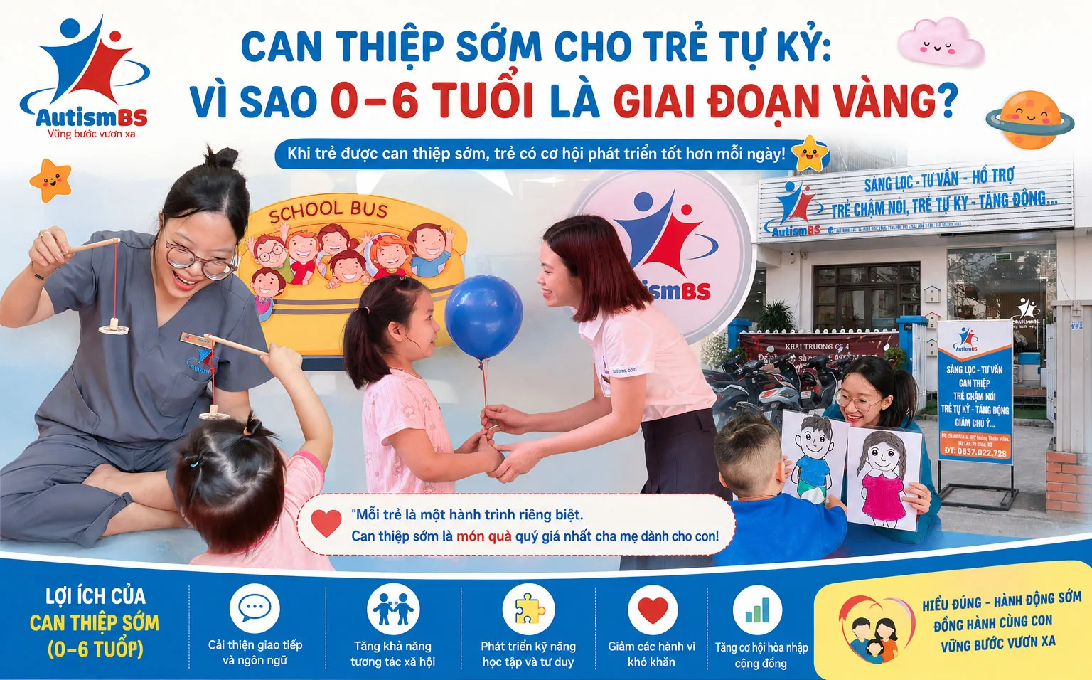 Can thiệp sớm cho trẻ tự kỷ: Vì sao 0–6 tuổi là giai đoạn vàng?