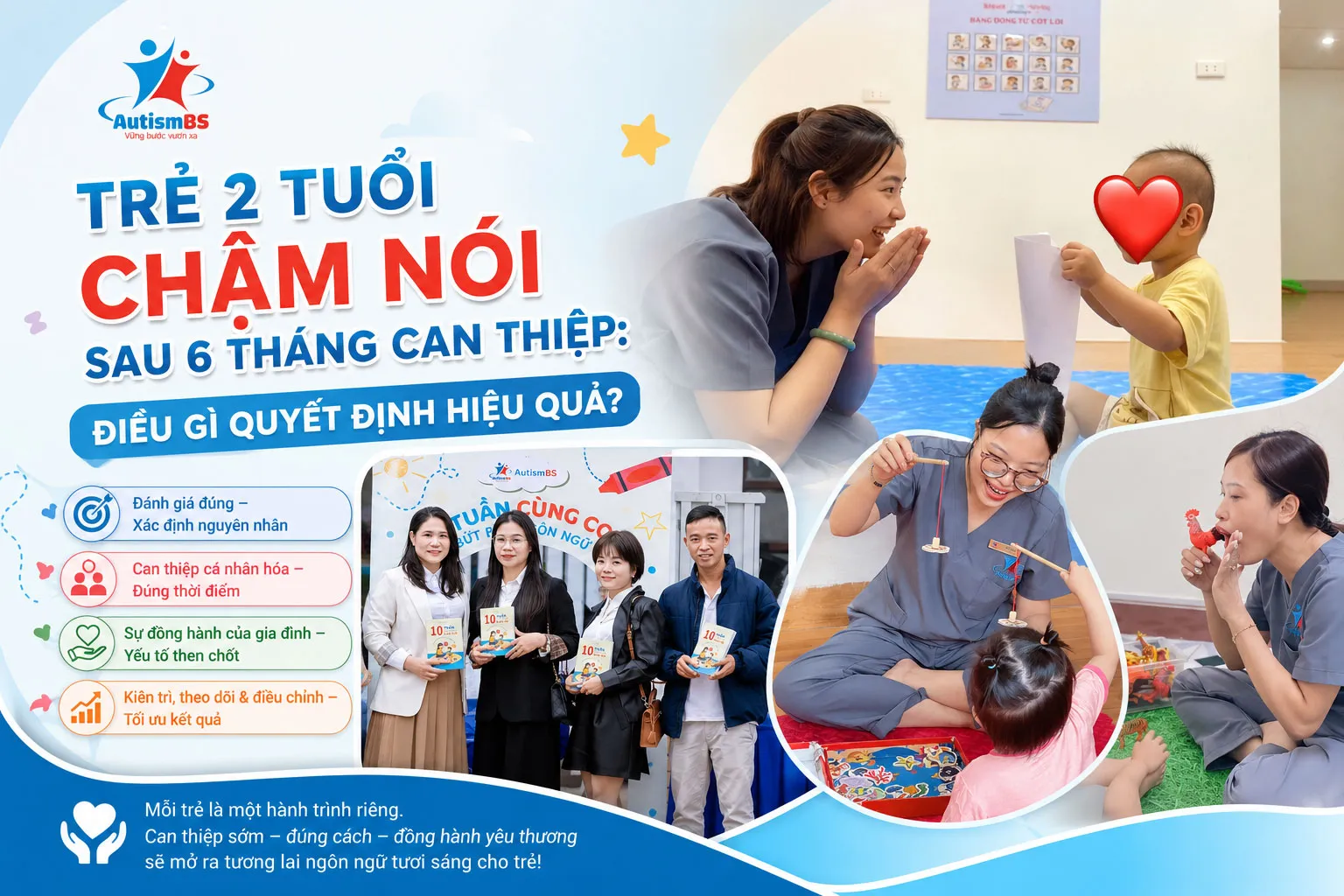 Trẻ 2 tuổi chậm nói sau 6 tháng can thiệp: Điều gì quyết định hiệu quả?