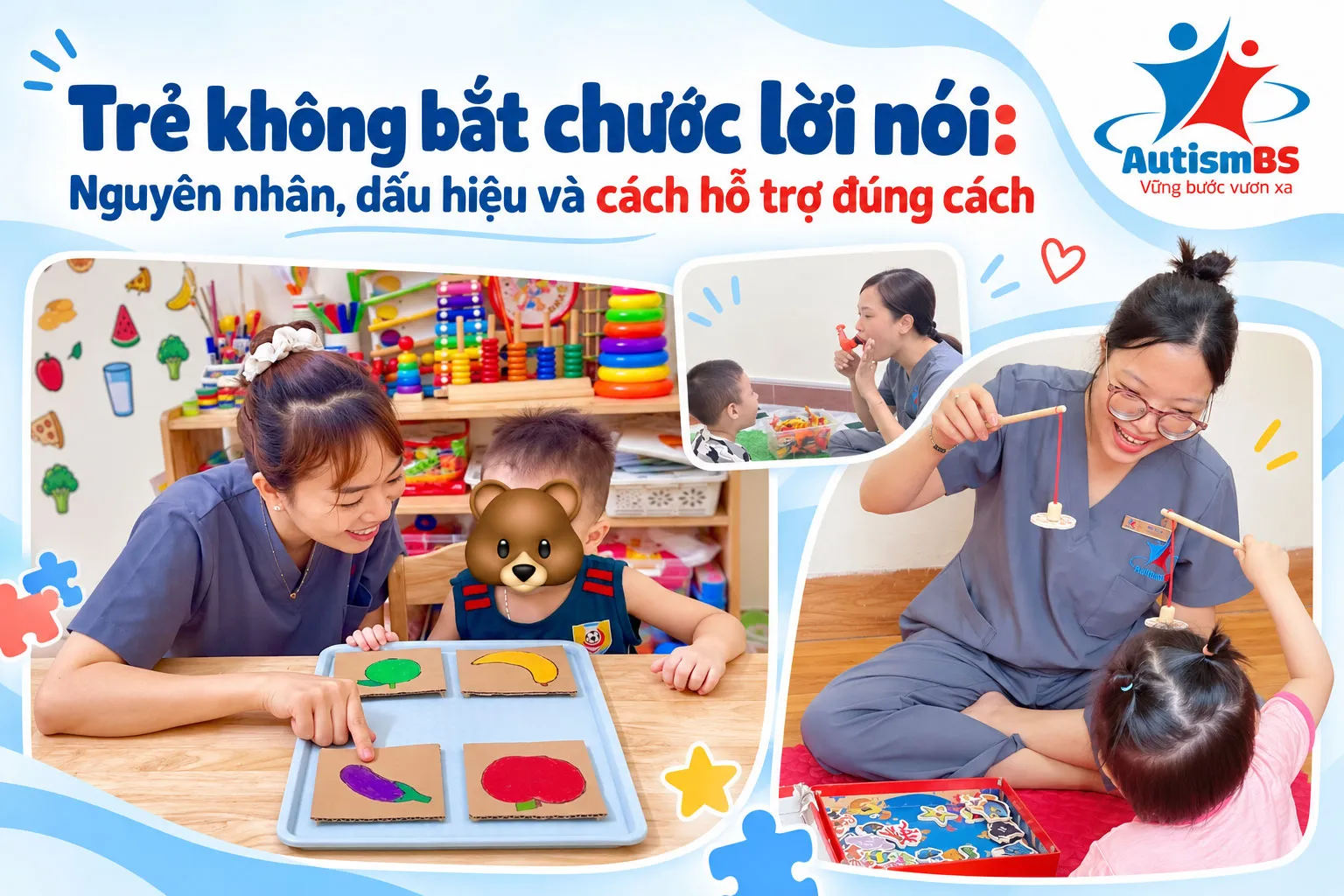 Trẻ không bắt chước lời nói: Nguyên nhân, dấu hiệu và cách hỗ trợ đúng cách.