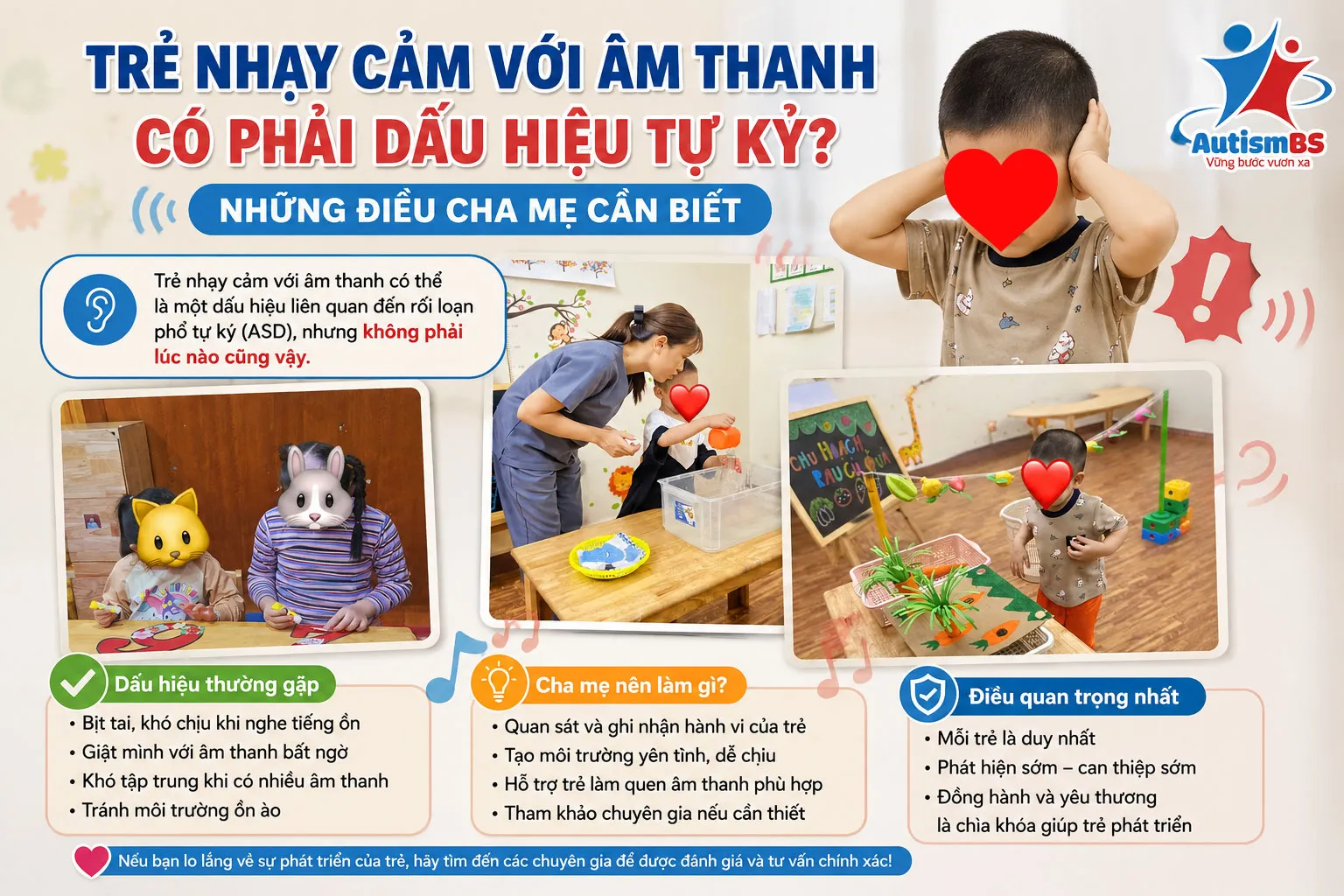 Trẻ nhạy cảm với âm thanh có phải dấu hiệu tự kỷ? 