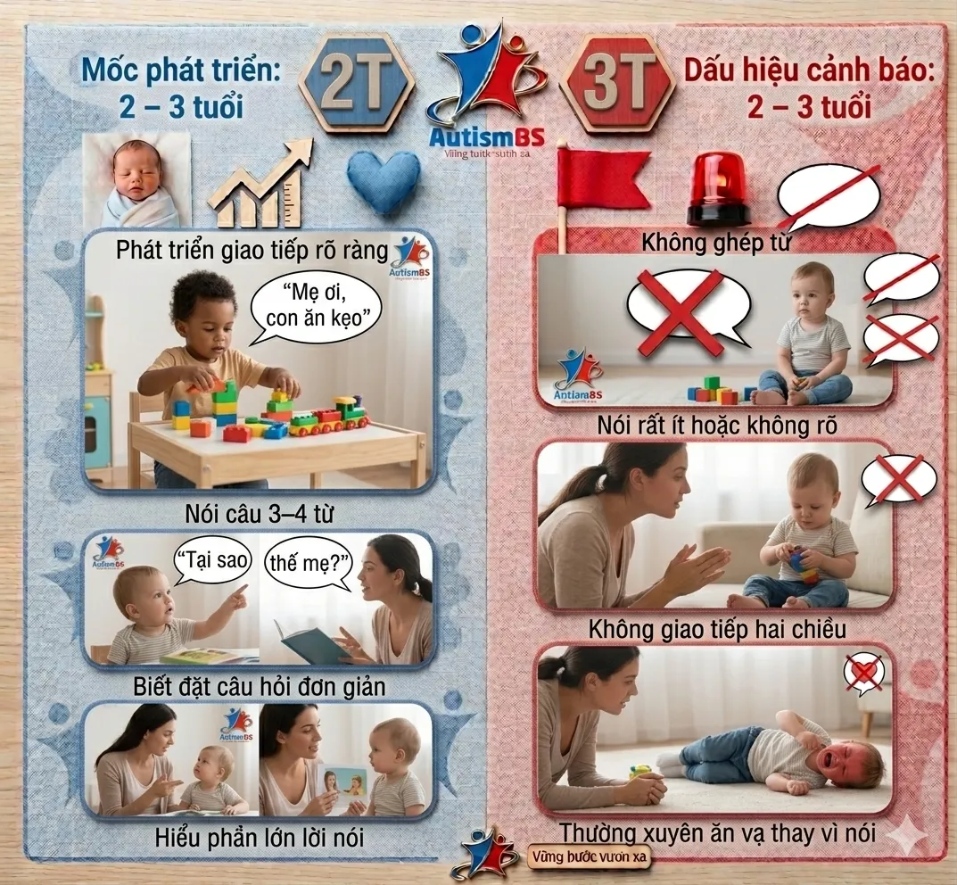 2 – 3 tuổi: Phát triển giao tiếp rõ ràng