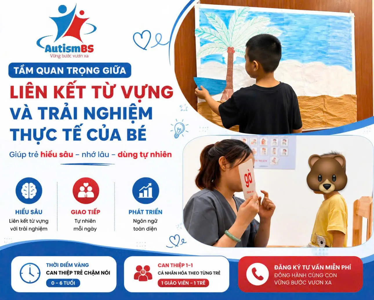 Tầm quan trọng giữa liên kết từ vựng và trải nghiệm thực tế của trẻ