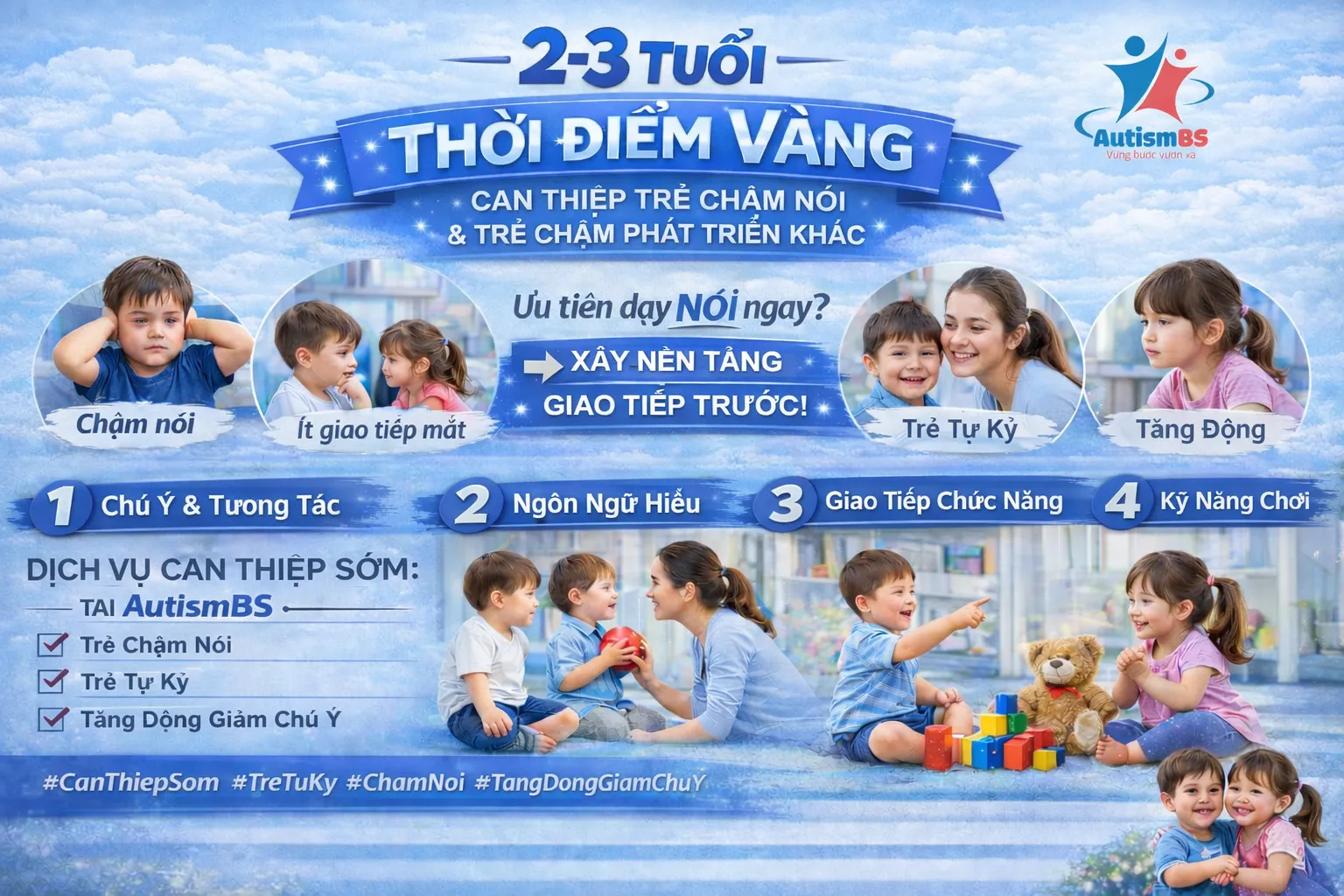 Trẻ 2–3 Tuổi Nên Ưu Tiên Can Thiệp Kỹ Năng Nào Trước?