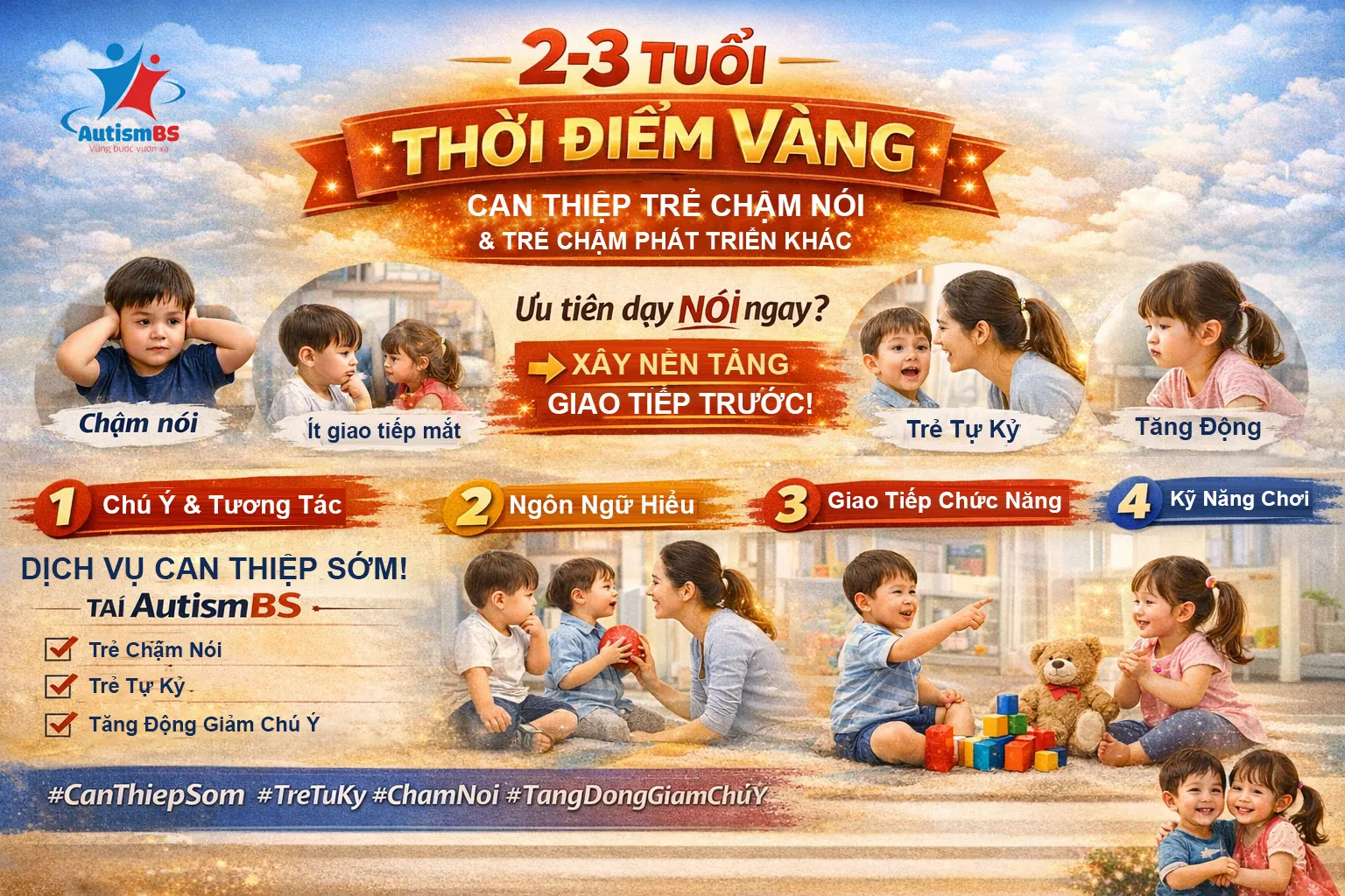 Trẻ 2–3 Tuổi Nên Ưu Tiên Can Thiệp Kỹ Năng Nào Trước?