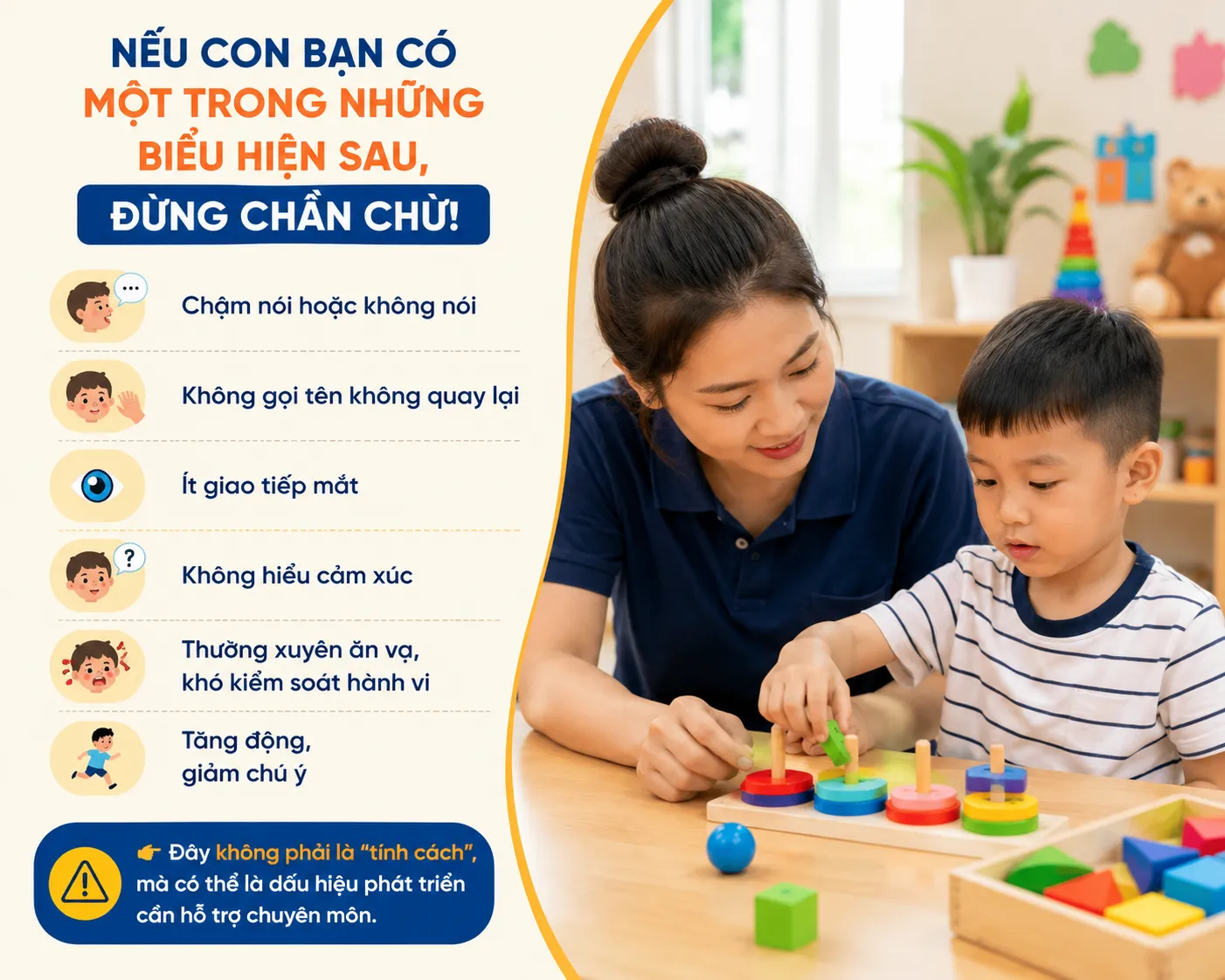 Những dấu hiệu cho thấy con cần can thiệp sớm