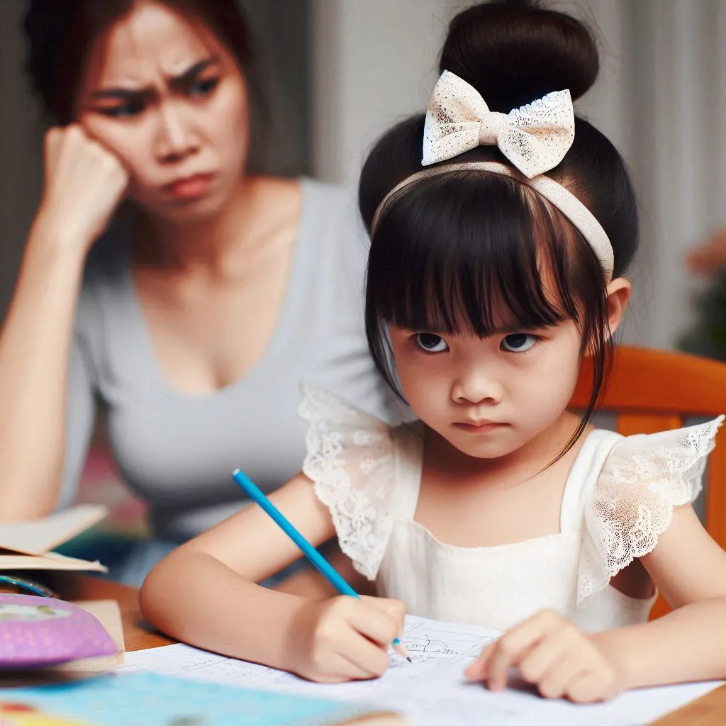 Dạy con nói trong trạng thái ép buộc, căng thẳng