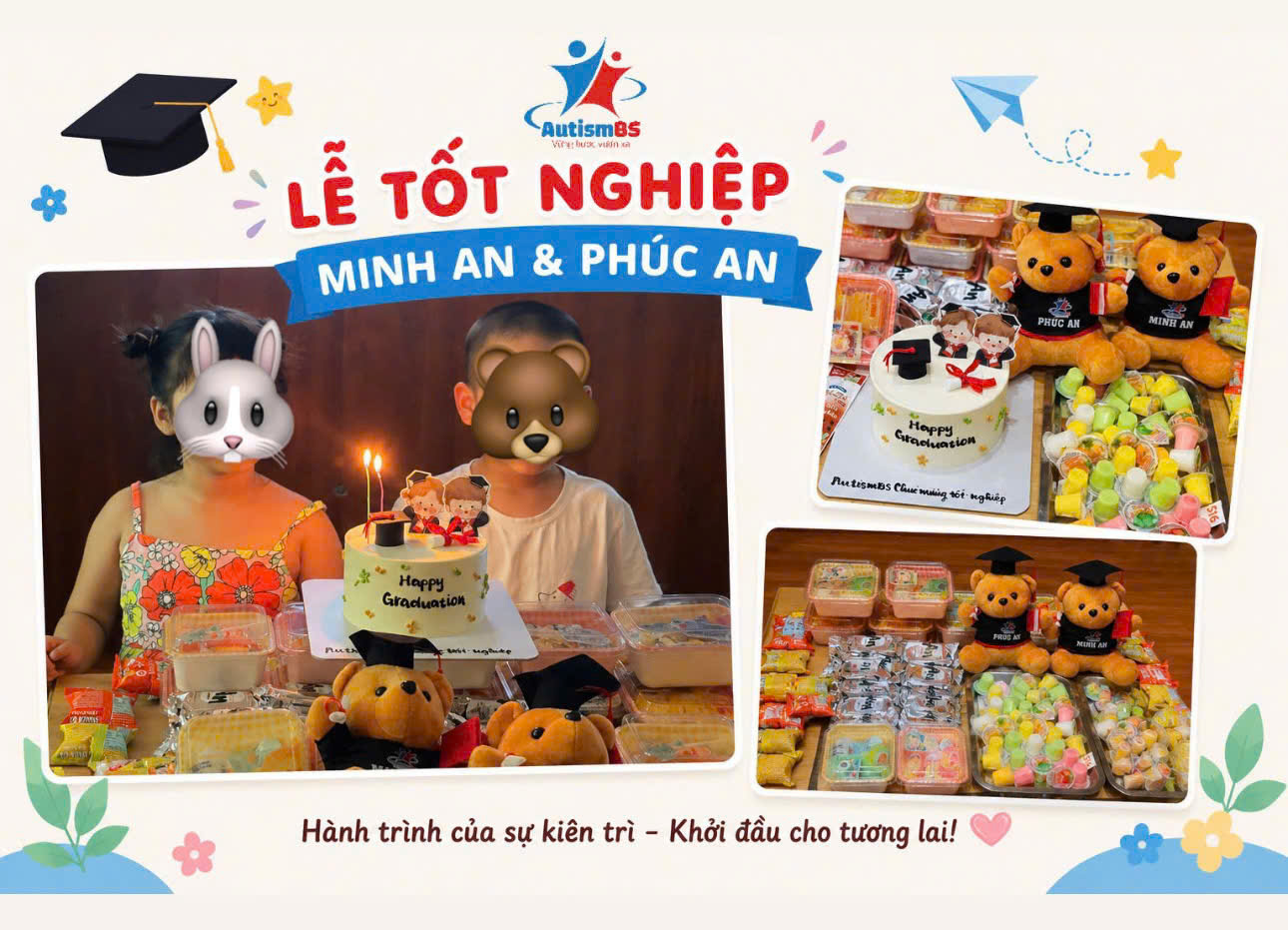 Lễ Tốt Nghiệp Đầy Tự Hào Của Minh An & Phúc An – Hành Trình Vàng Tại AutismBS Thanh Xuân