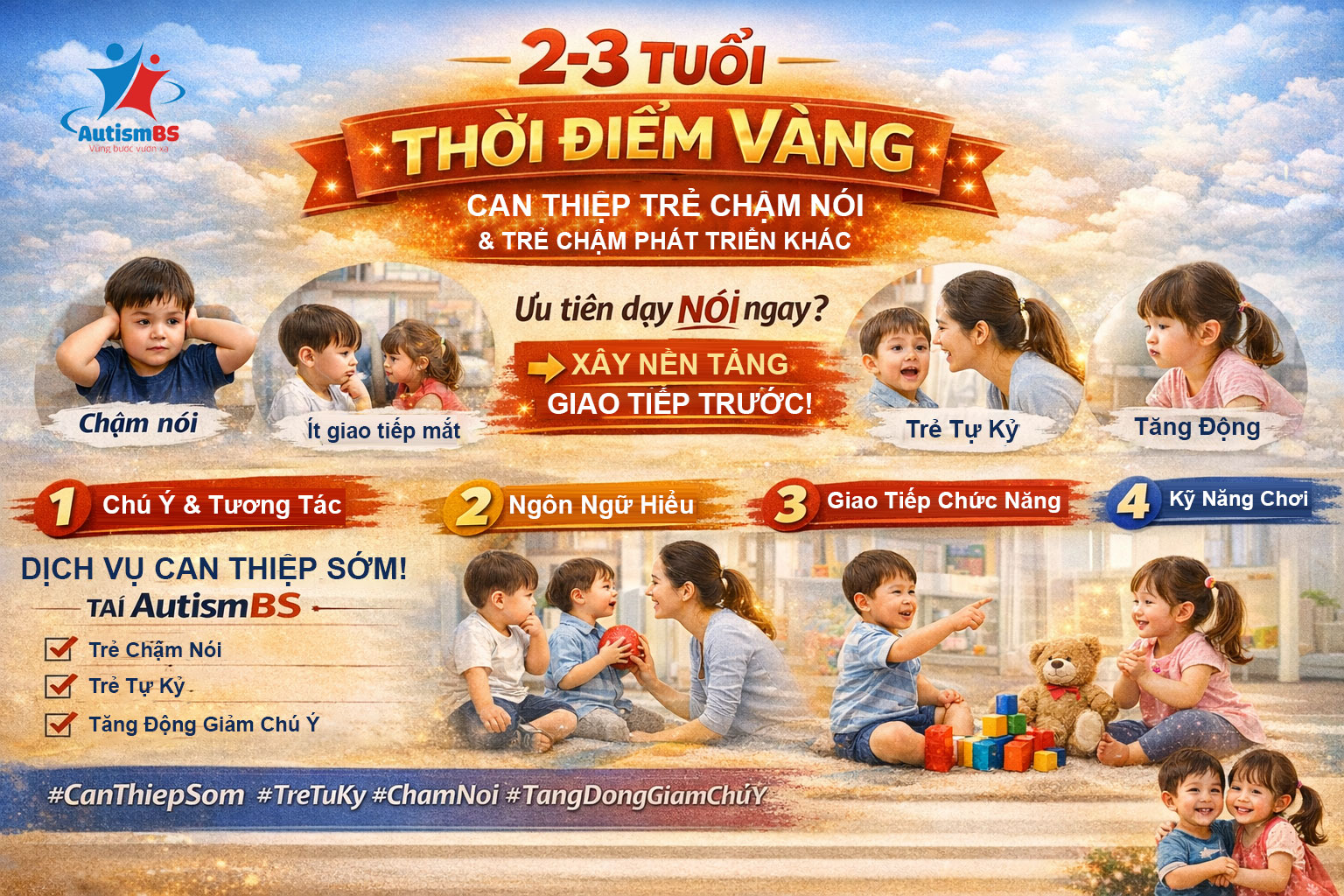 Trẻ 2–3 Tuổi Nên Ưu Tiên Can Thiệp Kỹ Năng Nào Trước?