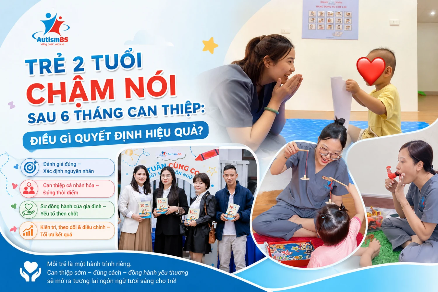 Trẻ 2 tuổi chậm nói sau 6 tháng can thiệp: Điều gì quyết định hiệu quả?
